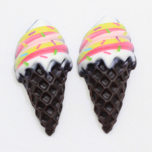 Hottest Resin Chocolate Sweet Cone Flatback Resin Craft Beads Cabochon Charm Candy Summer Simulation Food Scrapbook Making Part