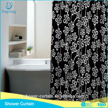 heavy shower curtains printing black background