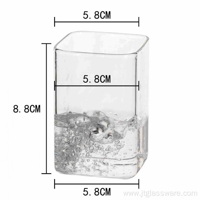 Rectangular Single Wall Glass Cup