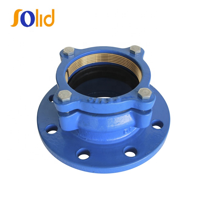 Potable Water System DI Pipe Fitting Restrained Flange Adaptor and Coupling with Brass Ring For PE Pipe Joints