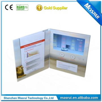 wifi function paper material LCD video booklet