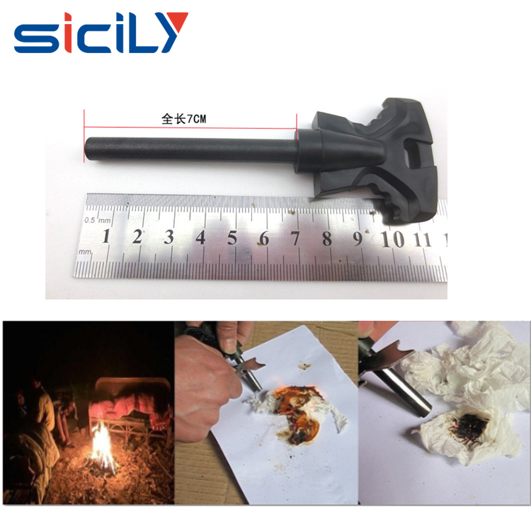 Survival camping magnesium flint lighter fire starter , Big size sos tool flint ferrocerium flint ferro rod