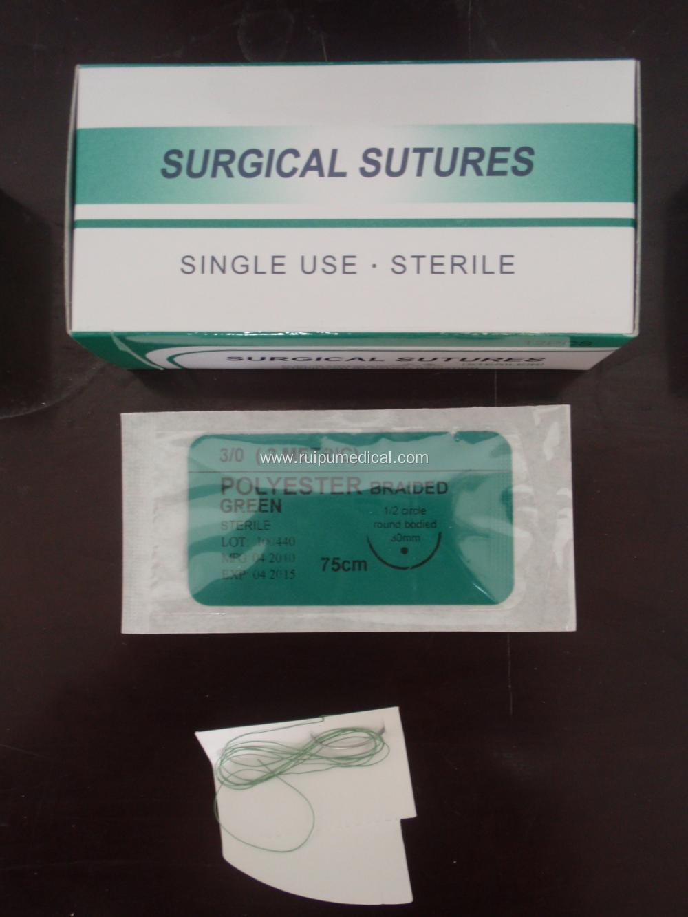 Germfree Multifilament Braided Polyester Surgical Suture