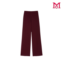 Elegant Deep Red Suit Pants for Women 82