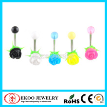 UV Lovely Rose Blossom Belly Ring Acrylic Belly Ring