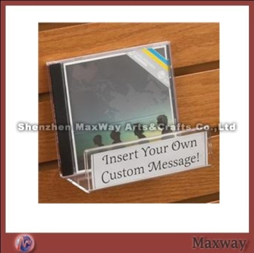 Slatwall Acrylic/Perspex/Lucite CD Display Storage Unit