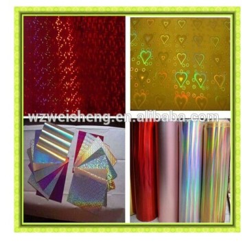 2015 Hot selling laser colorful paperboard with SBS backing paper