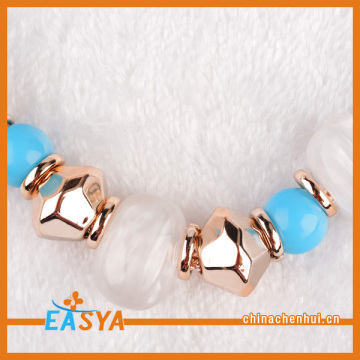 Gold Chain Vintage Plastic Bead Necklace