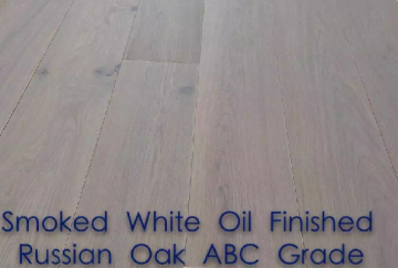 smoked white oiled finished Russian oak timber flooring