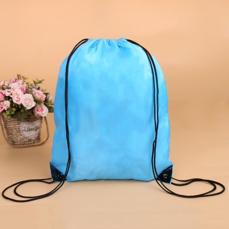 custom outdoor sport polyester drawstring bags gym waterproof storage nylon drawstring bag