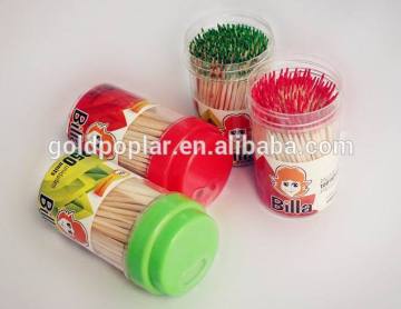 Mint or Cinnamon flavored wooden toothpicks Guangdong direct supplier