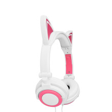 glowing cat ear professional headphone for kids
