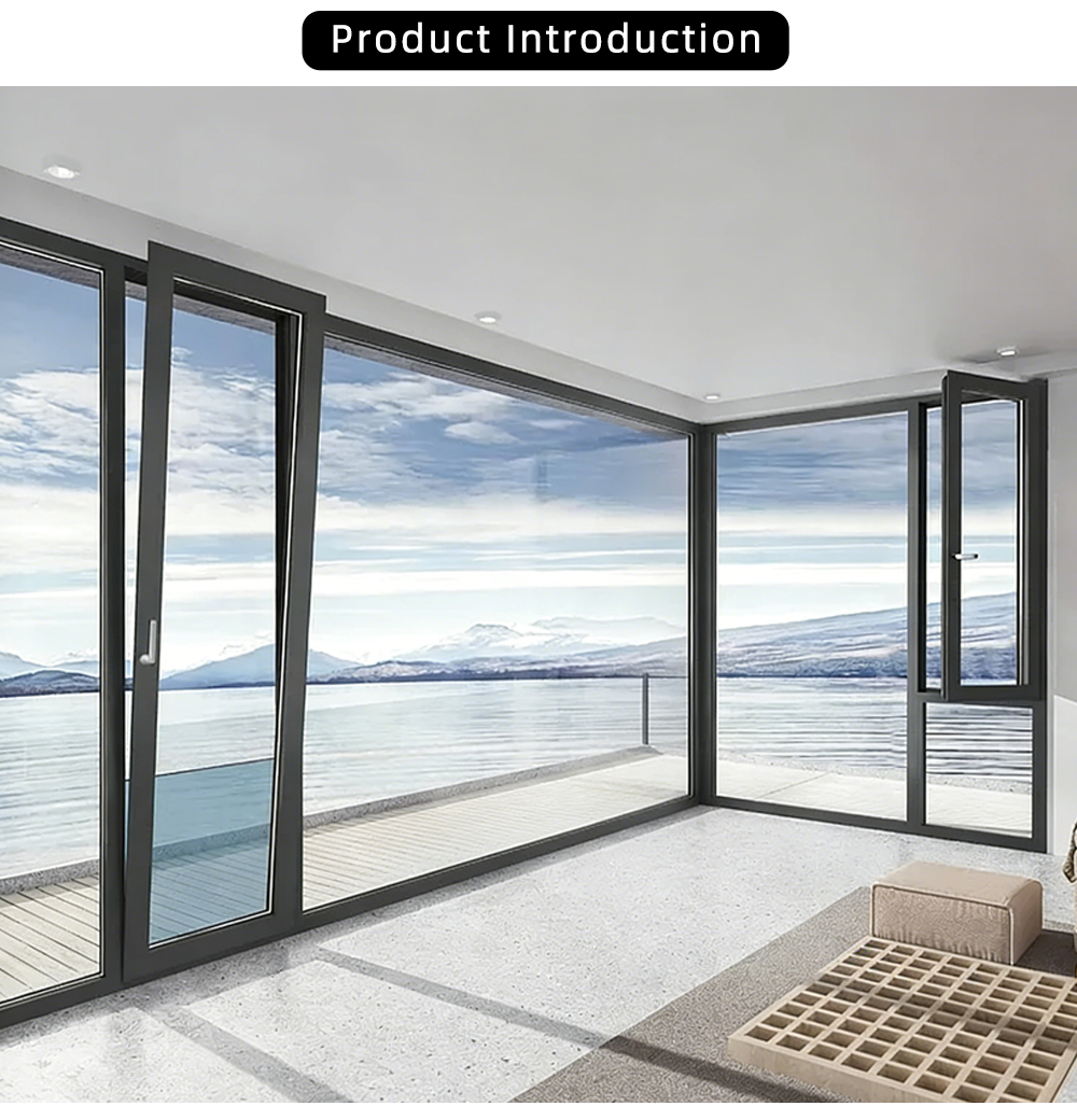 モダンなチルトターンアルミニウム開き窓 x Modern Tilt Turn Aluminum Casement Window x