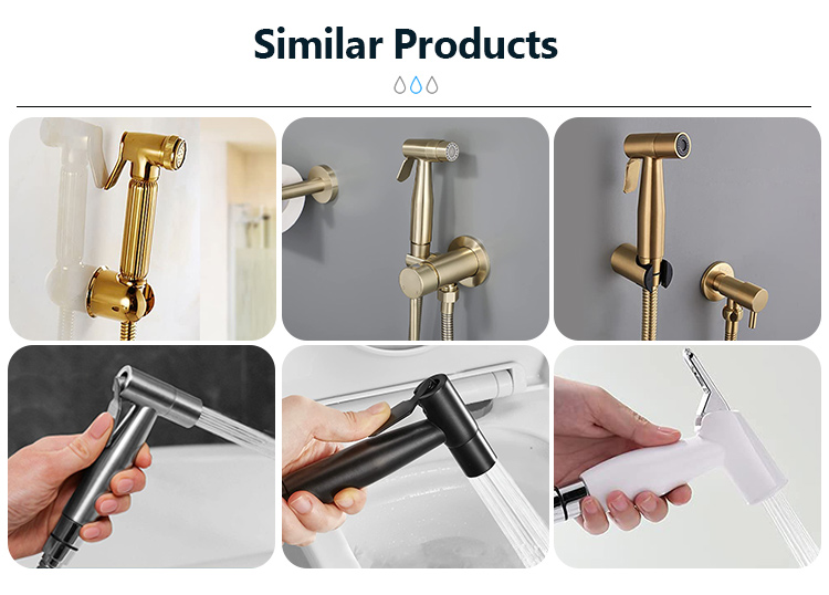 2022 Hot Sale brushed Nickel Stainless Steel Handheld Bidet Faucets Sprayer Set for Toilet