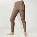 Pantalones para mujeres de tela marrón de alta calidad para deportes