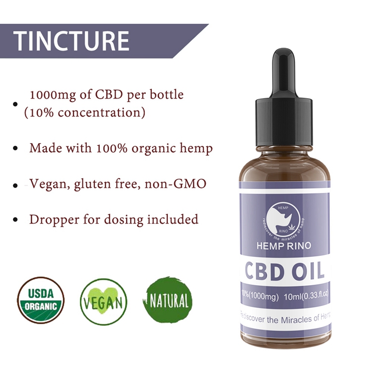 Full spectrum CBD oil tincture 2000mg hemp oil drops with terpenes