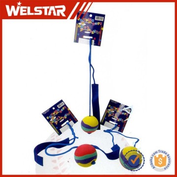 Promotional Tether Rubber Ball Colorful Rubber Balls with String Rubber Hand Throw Ball