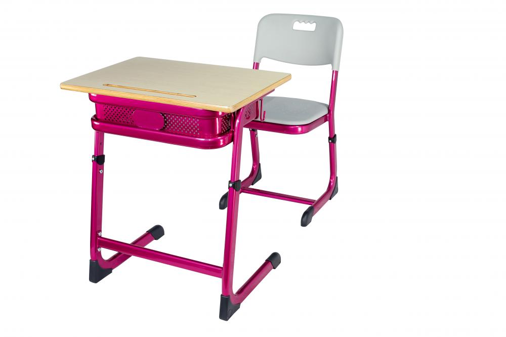 Fixed single school students study desks and chairs