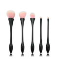 5 pc set kuas makeup hitam dan pink