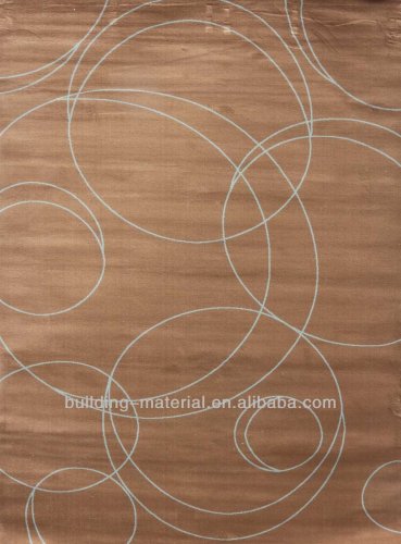 New Contemporary Brown and Blue Modern Circle Circles Area Rug