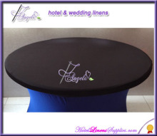 dia5'(150cm) black round spandex table toppers, black round lycra table toppers for 5' round banquet tables