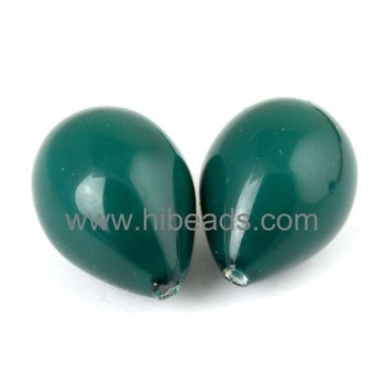 Green half drilled shell pearl beads Shell-pearl-88-016