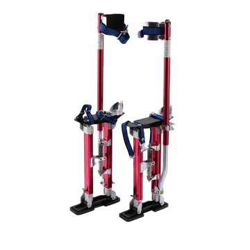 Adjustable Aluminum Tool Stilts for Taping and Painting - Red, Silver, Blue (18'' to 30'')