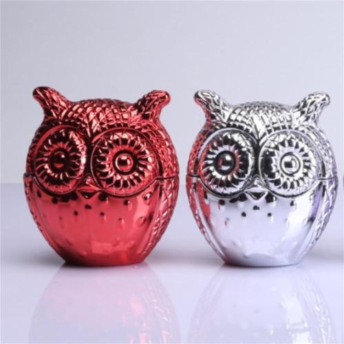 Pots de bonbons en verre en forme de hibou en verre coloré