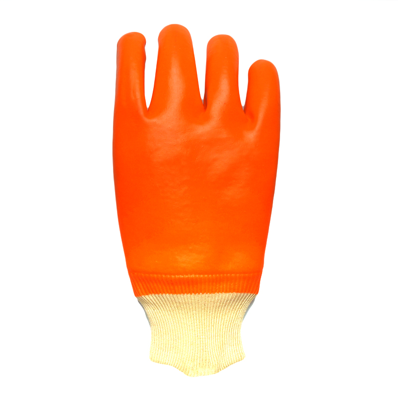 Fluorescent Orange Pvc Gloves