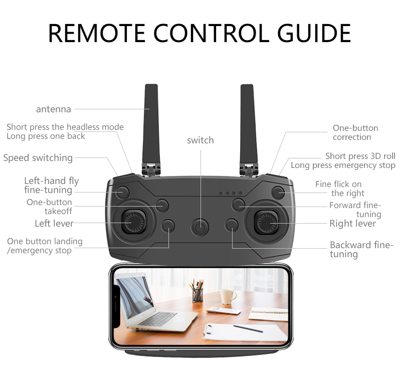 E58 folding UAV cross-border hot sale remote control aircraft 4K high-definition aerial photography four axis aircraft