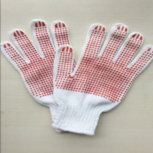 PVC Stripped Dotted Cotton Work Glove