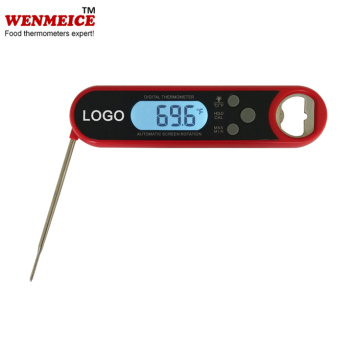 Waterdichte ultrasnelle voedselthermometer met kalibratie van de achtergrondverlichting