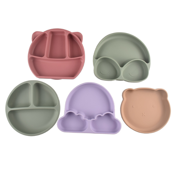 Rainbow Silicone Feeding Plate For Kids