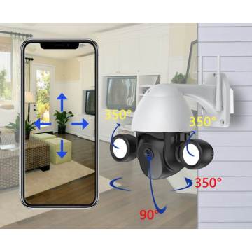 Kamera Lampu Sorot Halaman Keamanan Tahan Air Wifi Luar Ruangan