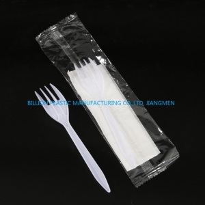 Disposable Fork With White Napkin