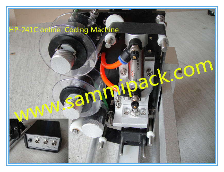 Synchronous ribbon coding machine tracking automatic coding machine plastic bag/Label coding machine date printer