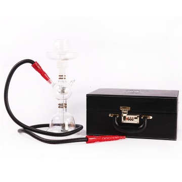 al fakher glass shisha hookah all glass chicha with carrying case