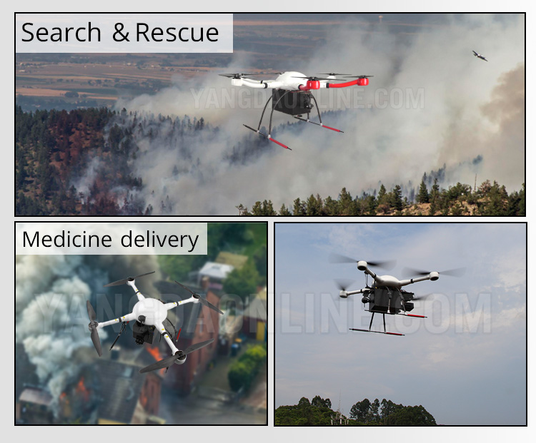 UAV delivery box for remote rescue and emergence