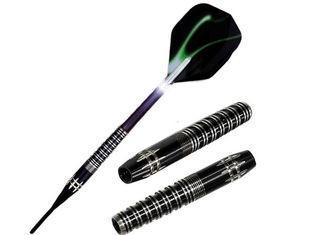 17.0g Black Titanumium Coated Tungsten Soft Tip Darts With