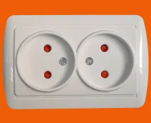 Double Surface Mounted Electrical Wall Socket (S8209)