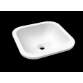 Under counter solid surface wash basins -matte white-405x405x124mm-square