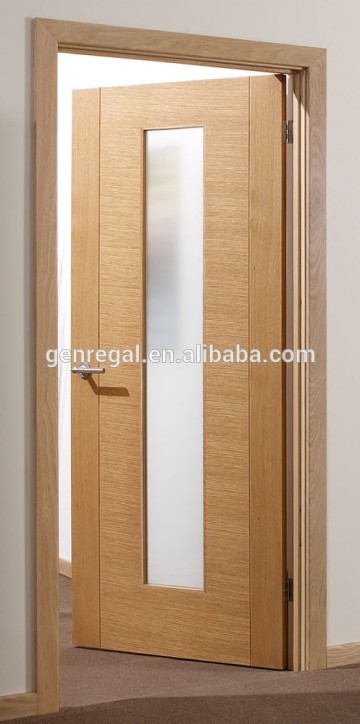 Modern style white wooden interior office doors with windows