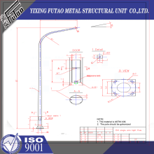 galvanized များအတွက် 40ft conial လမ်းတိုင်