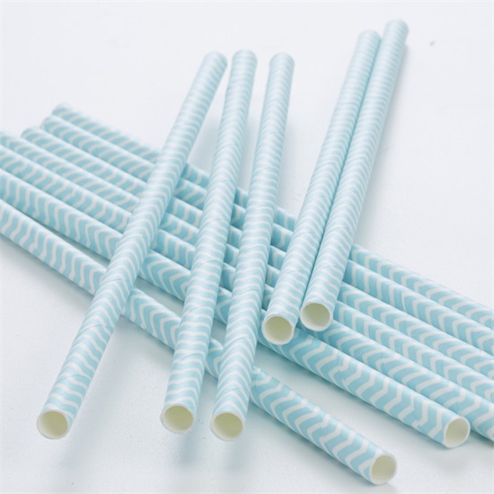 Blue Paper Straws