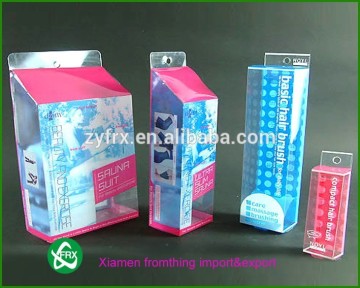 Wholesale PVC/PET/PP high quality customized clear suit shipping box