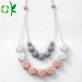 Toddler Silicone Teething Necklace Baby Necklace Beads