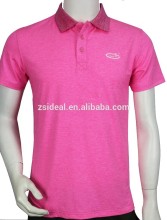 Silk/cotton customer logo man polo t-shirt