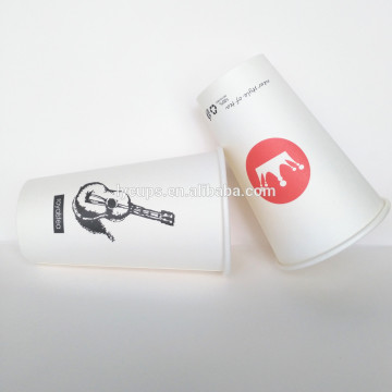 16oz hot or cold berverage use single paper cups with customer's logo