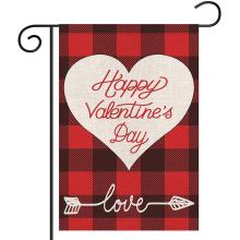 Valentine Buffalo Check Plaid Garden Flag