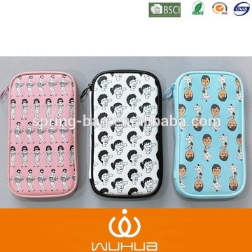 children cute zipper leather multifunction pencil case